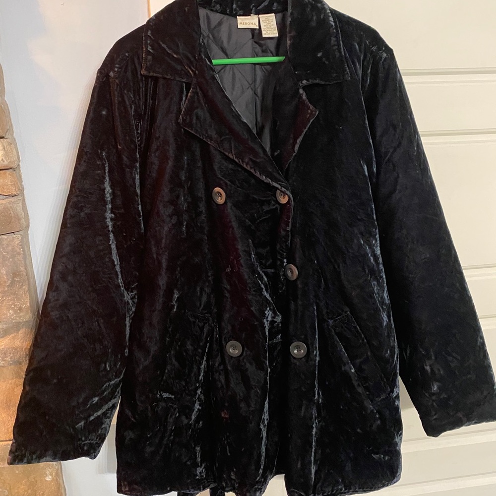 Velvet trench coat